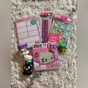 Bundle Of 6 Piece Jelly Kitty Sanrio Fun Notepad, Stickers, Ducks, Craft Kit NWT